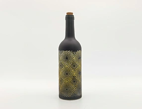 Glass bottle with string light