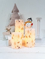 LED wax candle with decal
