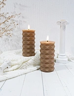 LED holiday swing wax candle