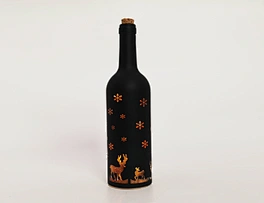 Glass bottle with string light