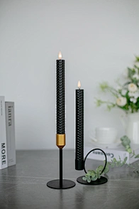 led taper candle white