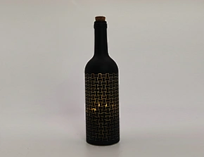 Glass bottle with string light