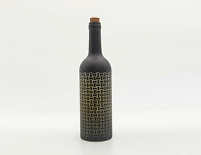 Glass bottle with string light