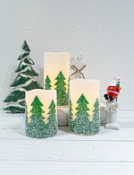 LED wax candle with decal