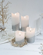 LED holiday 3D flame wax candle