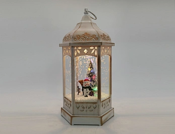 LED xmas snowing lantern