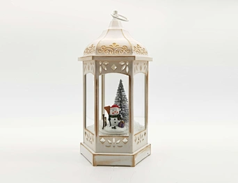 LED xmas snowing lantern