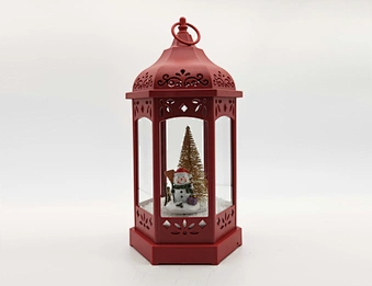 LED xmas snowing lantern