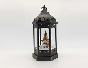 LED xmas snowing lantern