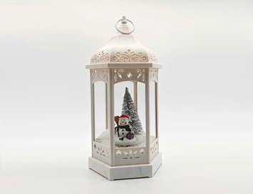 LED xmas snowing lantern