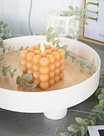 Flameless Flickering Bubble Cube Candle