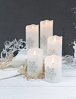 LED wax candle with decal