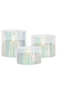 natural wax glass candle