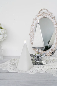 LED shaped wax candle