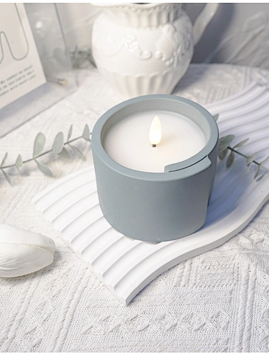 led light led candle night light cement light wax candle