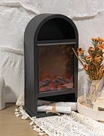 LED metal flameless fireplace