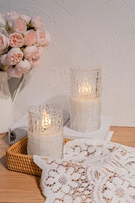 glass candle wax