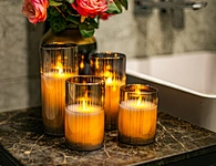 jelly wax candle glass