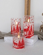 LED glass candle