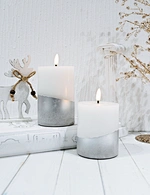 LED cement wax candle