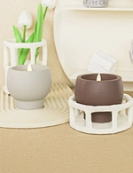 led light led candle night light cement light wax candle