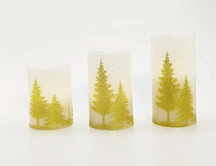 LED wax candle light with decal