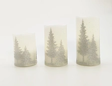 LED wax candle light with decal