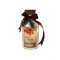 Glass sticker bottle with string light