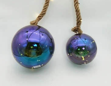 Led hanging glass decoration
