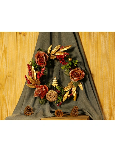 Christmas Wreath with LED light chain