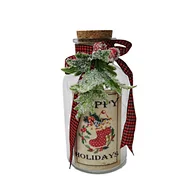 Glass sticker bottle with string light