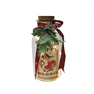 Glass sticker bottle with string light