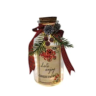 Glass sticker bottle with string light