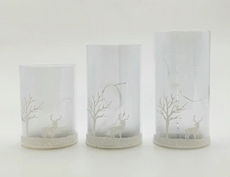 Silk  printing  glass cup with with 3D PVC  sheet