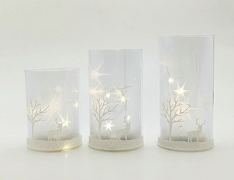 Silk  printing  glass cup with with 3D PVC  sheet