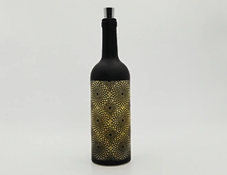 Glass bottle with string light