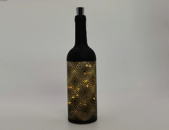 Glass bottle with string light