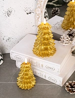 LED holiday 3D flame wax candle