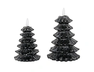 LED holiday 3D flame wax candle