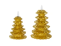 LED holiday 3D flame wax candle