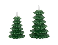 LED holiday 3D flame wax candle