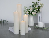 LED shaped wax candle