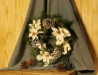 Christmas Wreath with LED light chain