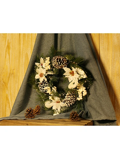 Christmas Wreath with LED light chain