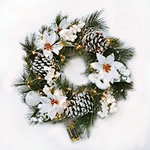 Christmas Wreath with LED light chain
