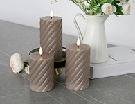LED shaped wax candle