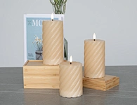 LED shaped wax candle