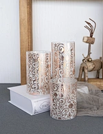 led candle with glass