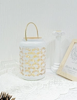 LED Metal Lantern With LED String Lights