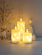 glass led candle light